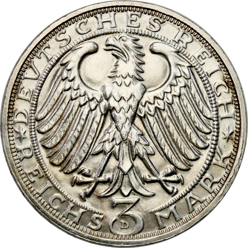 Niemcy, Weimar. 3 Marki 1928 D, Dürer